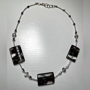 Necklace Glass & Natural Stone Beaded